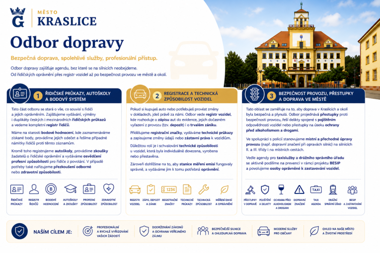 Infografika k fungování Odboru dopravy